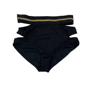 Rehab Bikini Bottoms Medium Black‎ High Waist Swimwear Beachwear